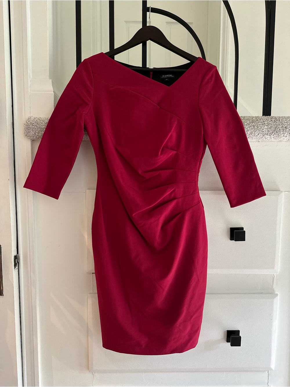 Archival Le Château fuchsia fitted dress